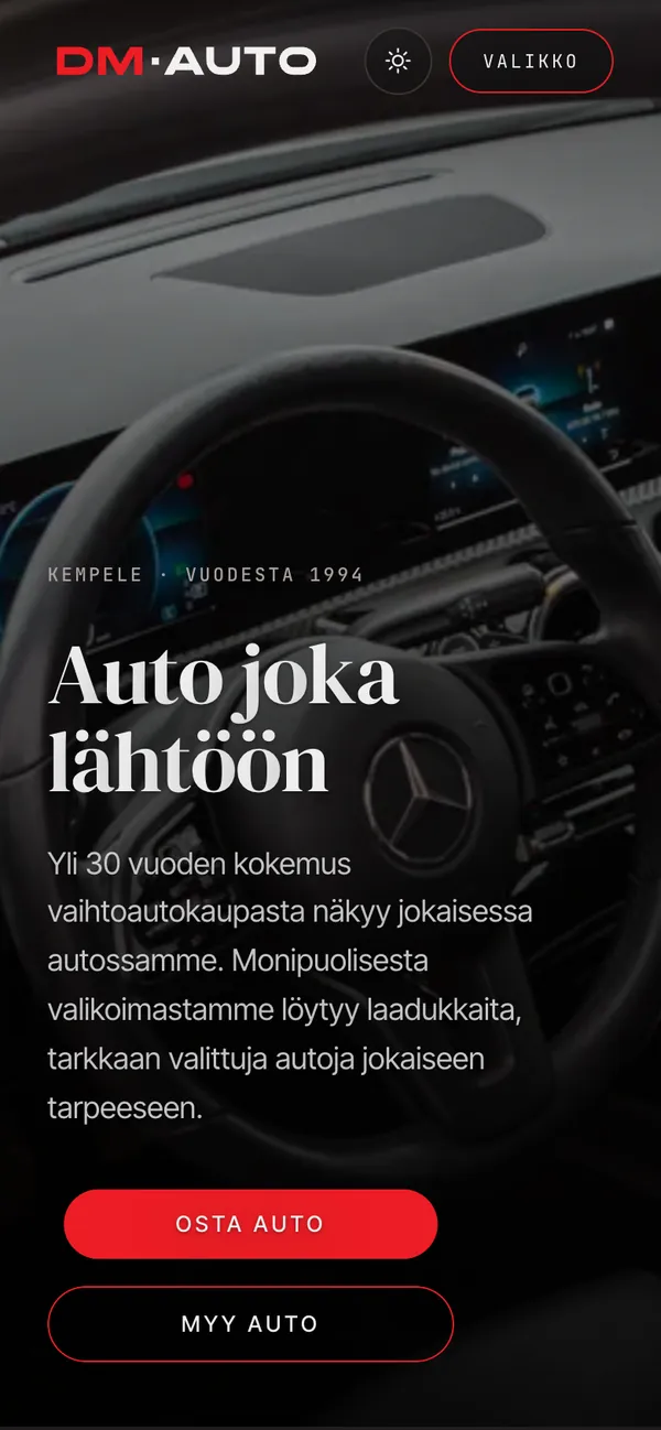 DM-Auto mobiilissa