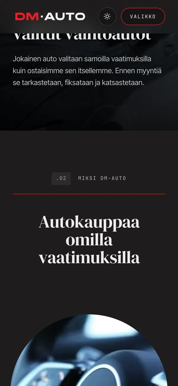 DM-Auto mobiilissa