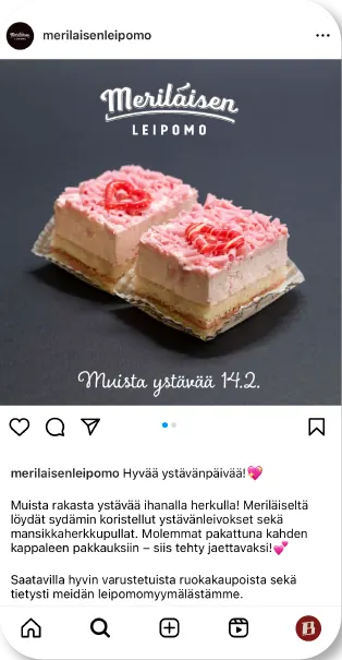 Meriläisen Leipomo – somesisältö
