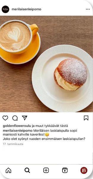 Meriläisen Leipomo – somesisältö