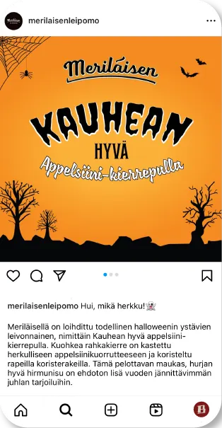 Meriläisen Leipomo – somesisältö