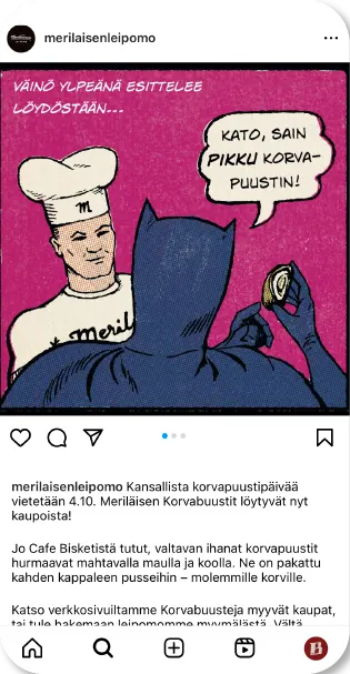 Meriläisen Leipomo – somesisältö