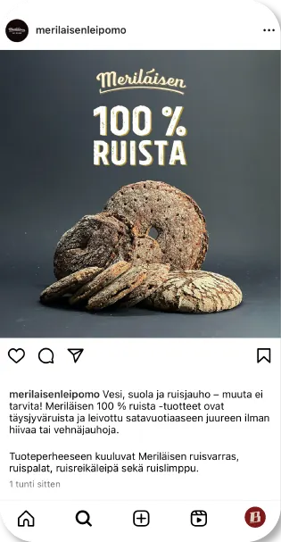 Meriläisen Leipomo – somesisältö